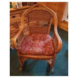 Rustic Wicker Rocking Chair