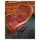 Rustic Wicker Rocking Chair