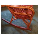 Rustic Wicker Rocking Chair
