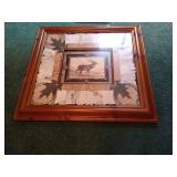 Frosted Buck Mirror & Elk Picture