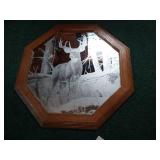 Frosted Buck Mirror & Elk Picture