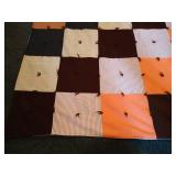 Vintage Homemade & Hand-Tied Twin Quilt
