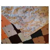 Vintage Homemade & Hand-Tied Twin Quilt