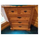 Rustic Wood 5-Drawer Chest