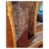 Large Beautiful Birch Bark Frame Mirror