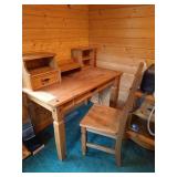 Rustic Wood Desk & Chair