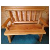 Rustic Solid Wood Bench