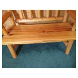 Rustic Solid Wood Bench