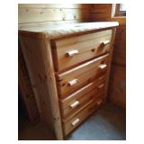 Rustic Solid Wood 4-Drawer Chest