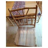 Large Rustic Custom Made Minnesota Hickory Table & Chairs