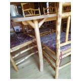 Large Rustic Custom Made Minnesota Hickory Table & Chairs