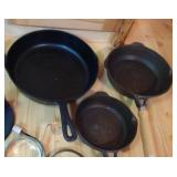 (3) Cast Iron Skillets