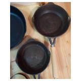 (3) Cast Iron Skillets