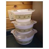 (3) Pyrex Bowls With Lids