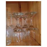 Glass Stemware & (2) Horn Drinking Glasses