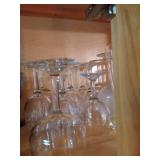 Glass Stemware & (2) Horn Drinking Glasses