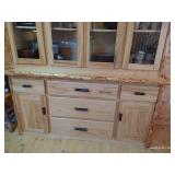 Beautiful Large Rustic Custom Made Minnesota Hickory Hutch