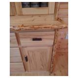 Beautiful Large Rustic Custom Made Minnesota Hickory Hutch