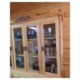 Beautiful Large Rustic Custom Made Minnesota Hickory Hutch