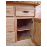 Beautiful Large Rustic Custom Made Minnesota Hickory Hutch