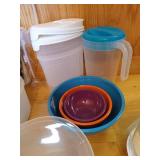 Large Lot Tupperware, Mixing Bowls, Etc.