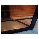 Metal & Glass TV Stand & (2) Matching Lamps