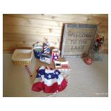Decor Lot - America Themed, Etc