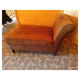 Brown Microfiber Chaise Lounge Chair