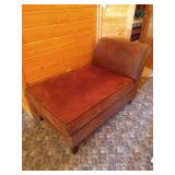 Brown Microfiber Chaise Lounge Chair