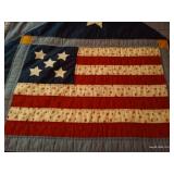 Queen Americana Quilt With Pillows, Shams & Bed Skirt