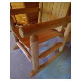 Heavy Duty Rustic Wood Rocking Chair