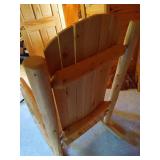 Heavy Duty Rustic Wood Rocking Chair
