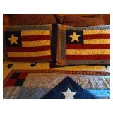 Queen Americana Quilt With Pillows, Shams & Bed Skirt