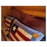 Queen Americana Quilt With Pillows, Shams & Bed Skirt