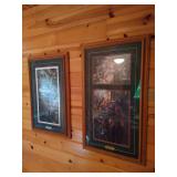 (2) Framed Cardinal Prints by Rick Kelley - One Signed