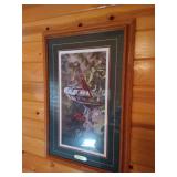 (2) Framed Cardinal Prints by Rick Kelley - One Signed