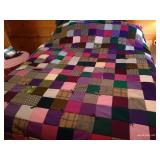 Vintage Queen Homemade & Hand Tied Quilt