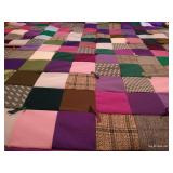 Vintage Queen Homemade & Hand Tied Quilt
