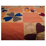 Vintage Queen Homemade & Hand Stitched Quilt