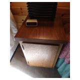 Nightstand, Small Round Table & Lamp