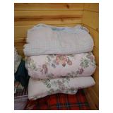 Miscellaneous Bedding in Closet - Includes Packers & Wild Blankets