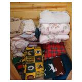 Miscellaneous Bedding in Closet - Includes Packers & Wild Blankets