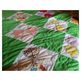 Very Old Homemade & Hand-Stitched Queen Quilt