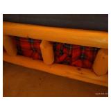 Queen Rustic Log Bed Frame - No Contents