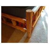 Queen Rustic Log Bed Frame - No Contents