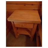 Rustic Log End Table