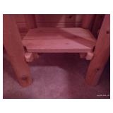 Rustic Log End Table