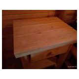 Rustic Log End Table