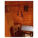 Western Themed Decor - Rustic Cabinet, Art, Traps, Etc