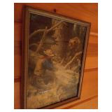 Western Themed Decor - Rustic Cabinet, Art, Traps, Etc